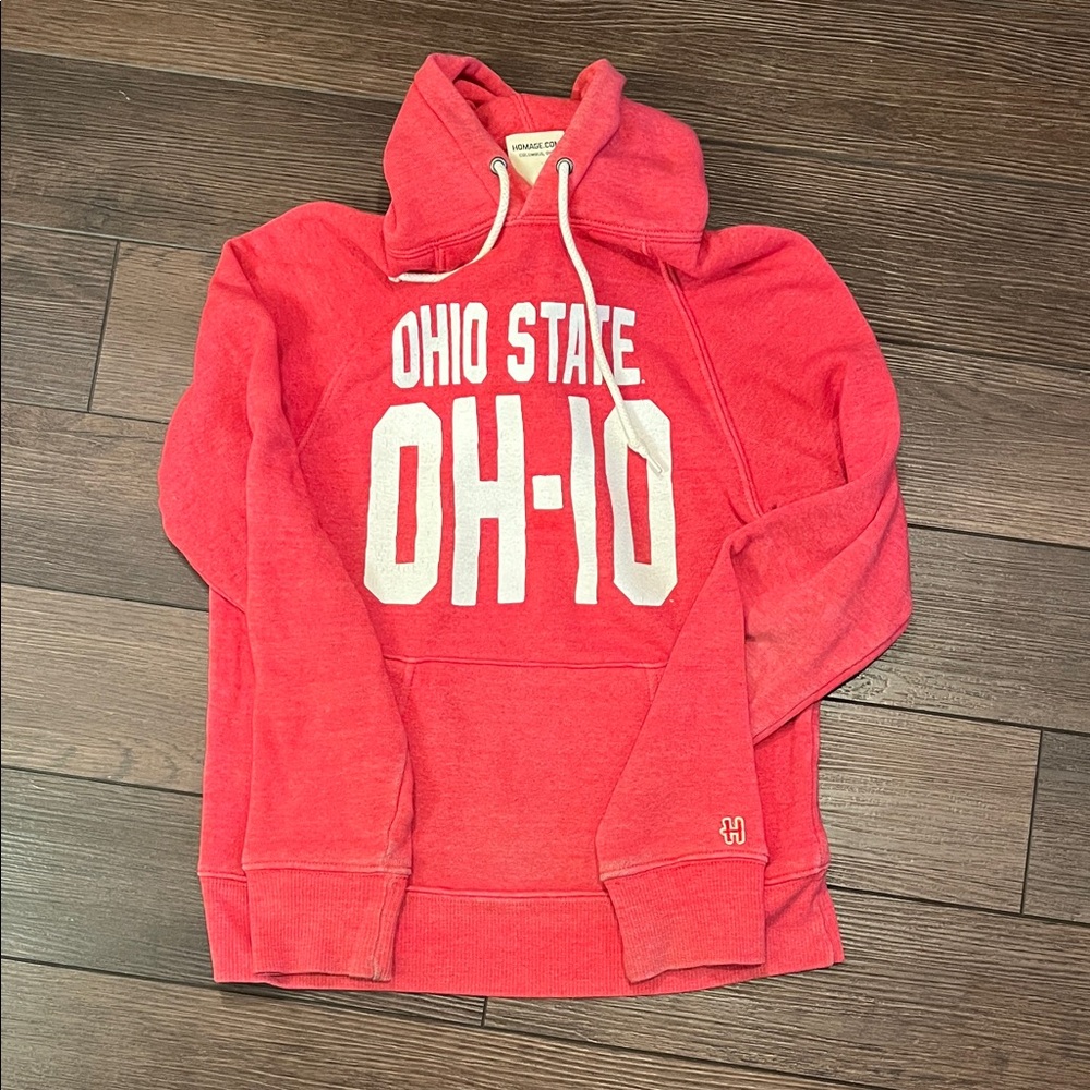 Homage Ohio State OH-IO Red Hoodie